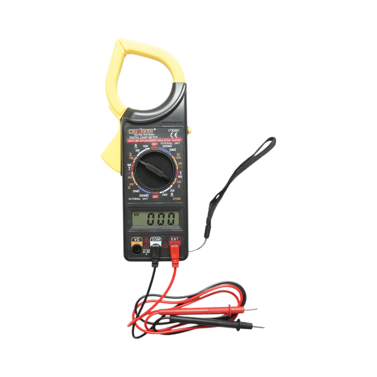 Clampmetru digital universal, 6 functii masurare 1000V DC, 750V AC, 1000A AC Crownman