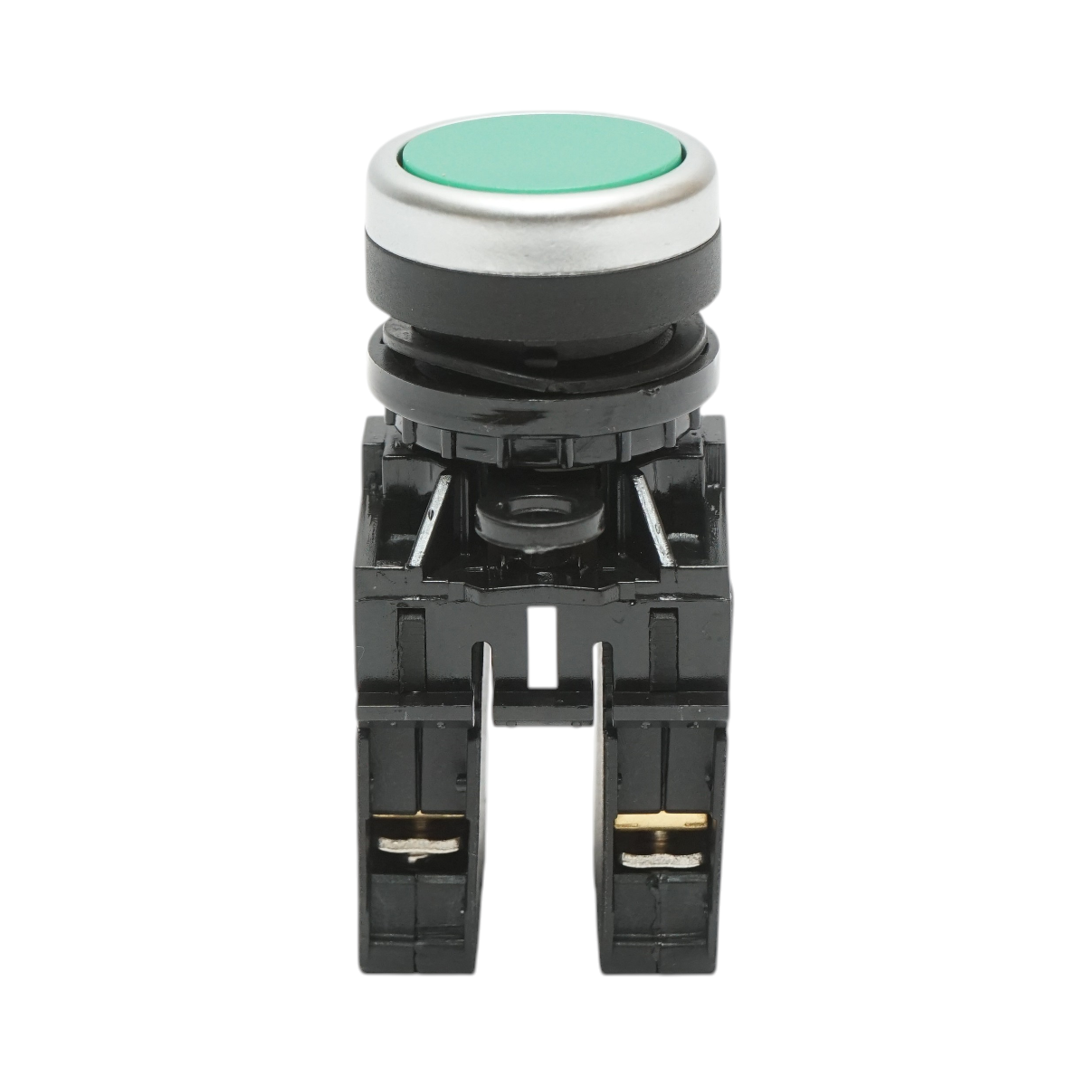 Buton comanda cu revenire verde 1NO+1NC, 10A/600V AC, 1A/250V DC LA42 Breckner Germany - imagine 2