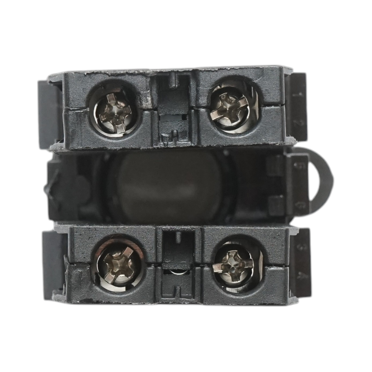 Buton comanda cu revenire alb 1NO+1NC, 10A/600V AC, 1A/250V DC LA42 Breckner Germany - imagine 5