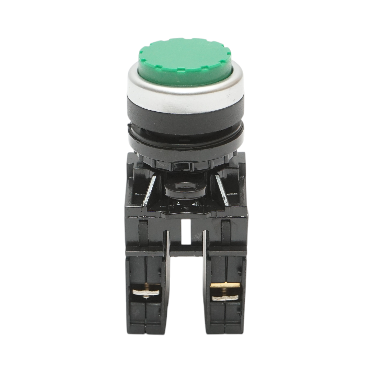 Buton comanda convex cu revenire verde 1NO+1NC, 10A/600V AC, 1A/250V DC LA42 Breckner Germany - imagine 2