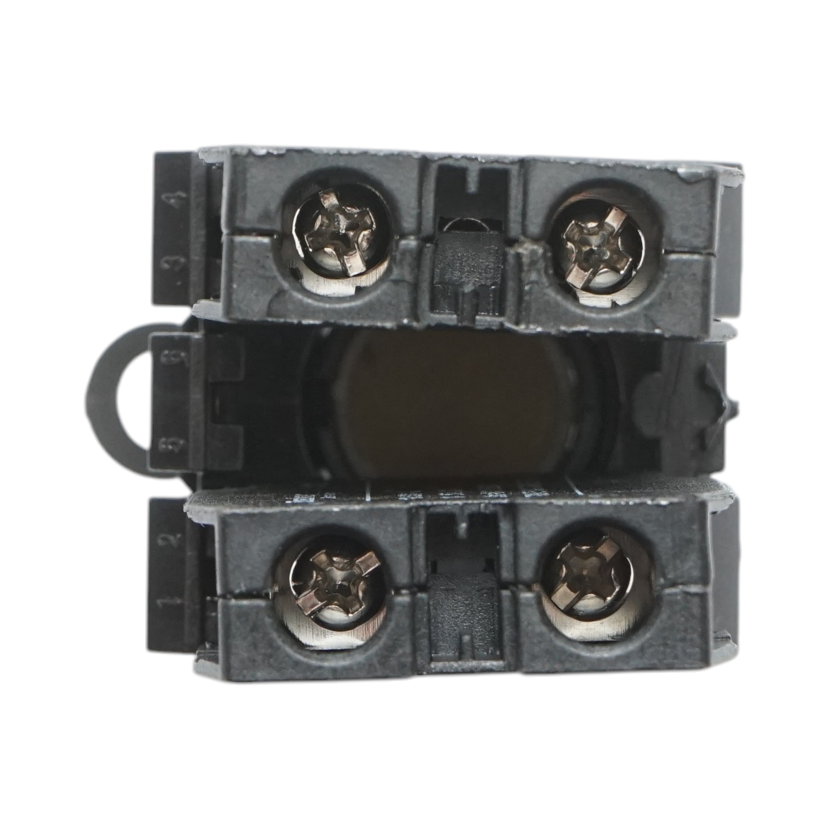 Buton comanda convex cu revenire alb 1NO+1NC, 10A/600V AC, 1A/250V DC LA42 Breckner Germany - imagine 5