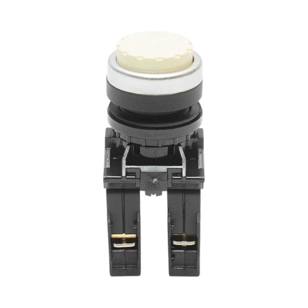 Buton comanda convex cu revenire alb 1NO+1NC, 10A/600V AC, 1A/250V DC LA42 Breckner Germany - imagine 2