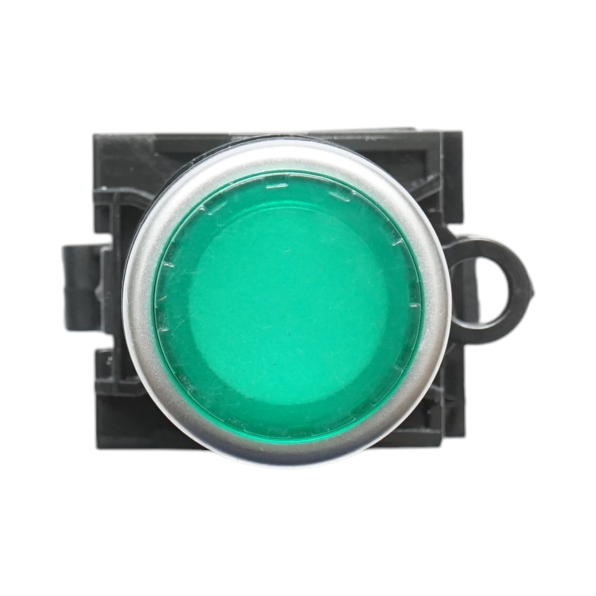 Buton comanda iluminat convex LED 24V AC/DC verde cu revenire 1NO+1NC, 10A/600V AC, 1A/250V DC LA42 Breckner Germany - imagine 3