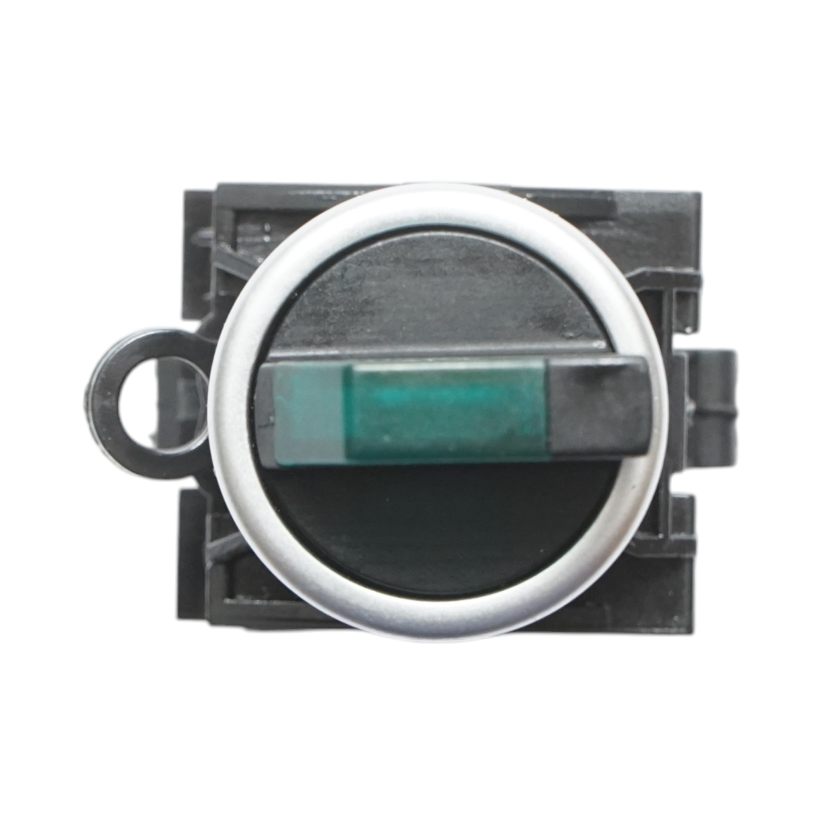 Buton selector iluminat 24V AC/DC LED verde cu 2 pozitii 1NO+1NC, 10A/600V AC, 1A/250V DC LA42 Breckner Germany - imagine 3