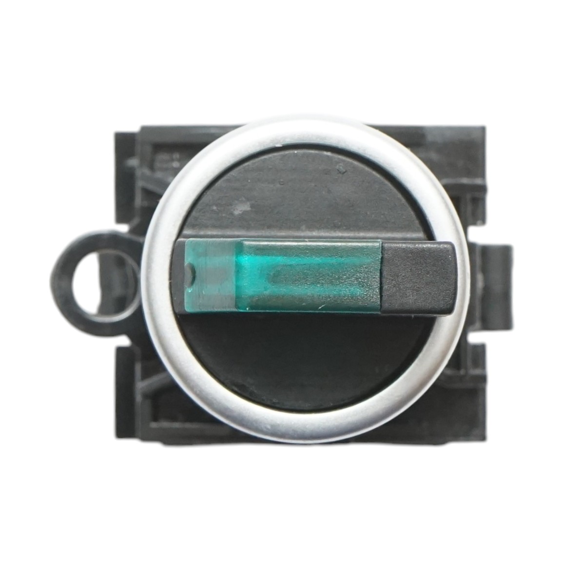 Buton selector iluminat 220V AC LED verde cu 2 pozitii 1NO+1NC, 10A/600V AC, 1A/250V DC LA42 Breckner Germany - imagine 3