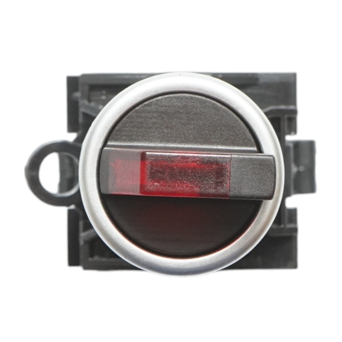 Buton selector iluminat 220V AC LED rosu cu 2 pozitii 1NO+1NC, 10A/600V AC, 1A/250V DC LA42 Breckner Germany - imagine 3