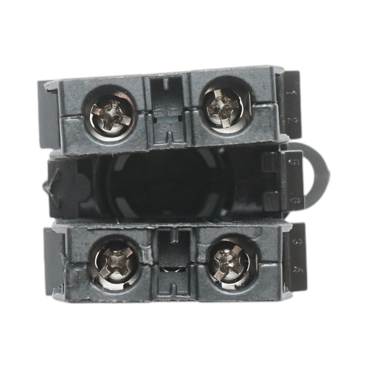 Buton selector negru cu 2 pozitii 1NO+1NC, 10A/600V AC, 1A/250V DC LA42 Breckner Germany - imagine 5