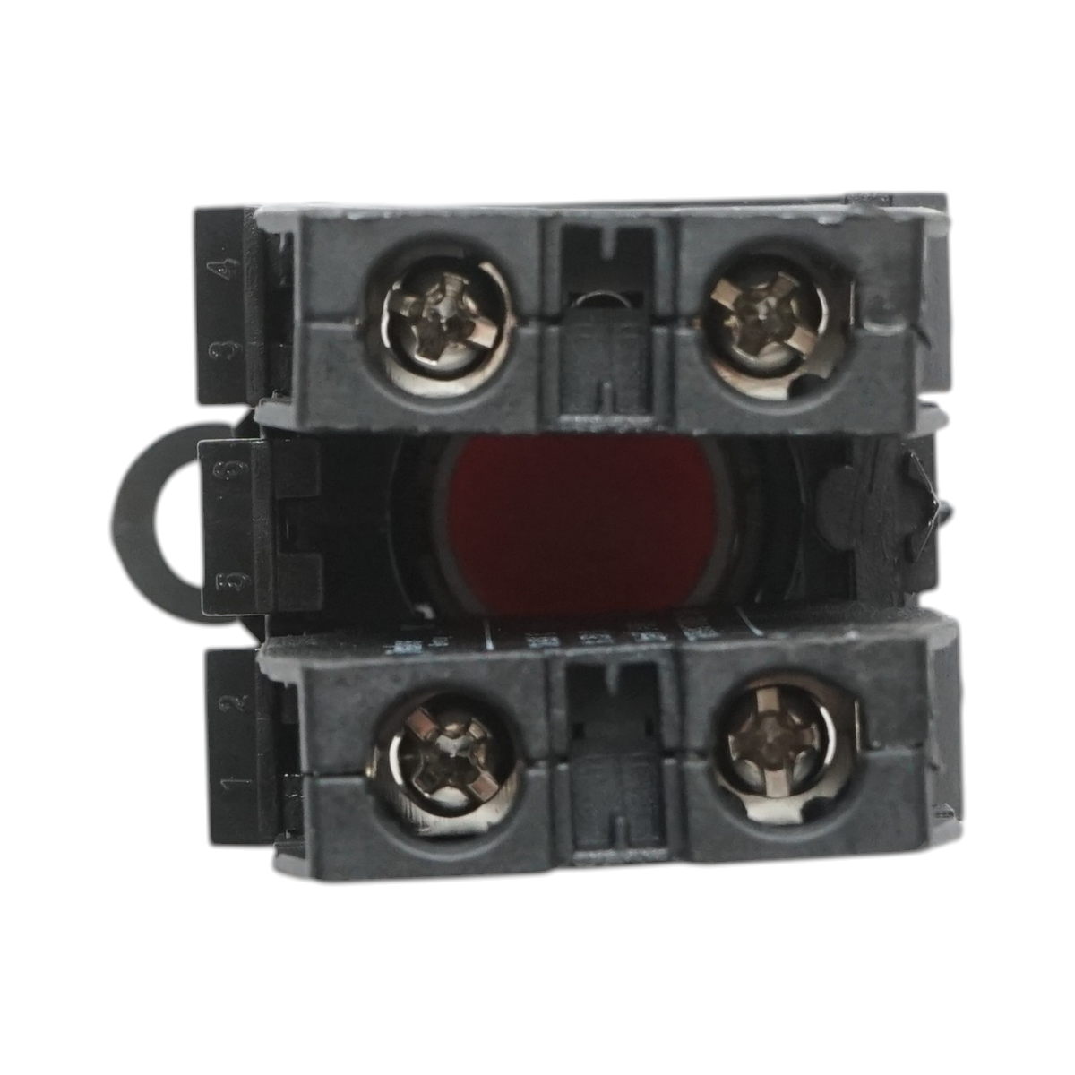 Buton comanda convex cu revenire rosu 1NO+1NC, 10A/600V AC, 1A/250V DC LA42 Breckner Germany - imagine 5