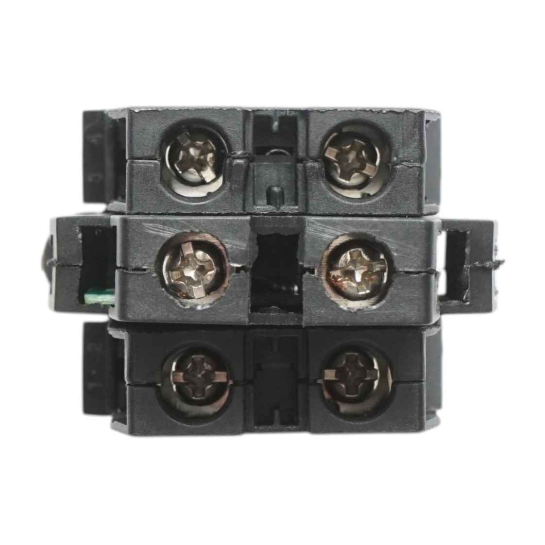 Buton comanda iluminat LED 24V AC/DC verde cu revenire 1NO+1NC, 10A/600V AC, 1A/250V DC LA42 Breckner Germany - imagine 5