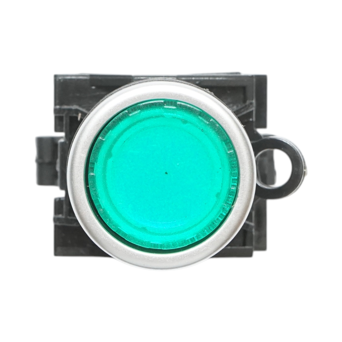 Buton comanda iluminat LED 24V AC/DC verde cu revenire 1NO+1NC, 10A/600V AC, 1A/250V DC LA42 Breckner Germany - imagine 3