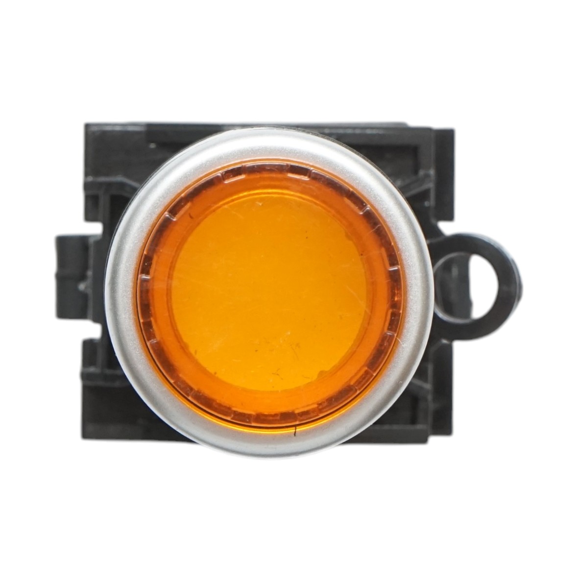 Buton comanda iluminat convex LED 24V AC/DC galben cu revenire 1NO+1NC, 10A/600V AC, 1A/250V DC LA42 Breckner Germany - imagine 3