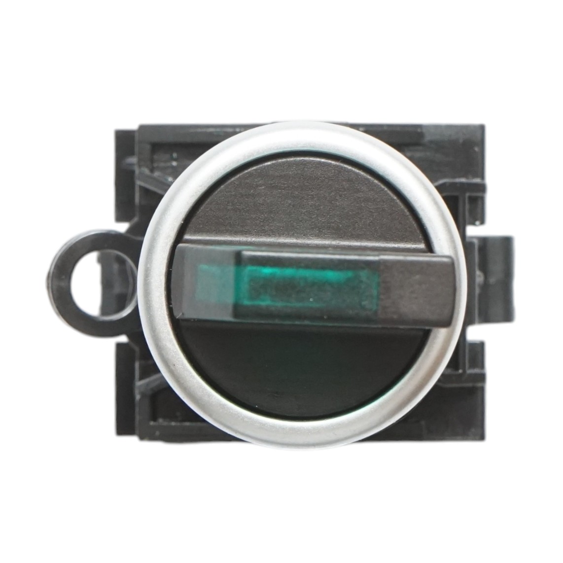 Buton selector iluminat 24V AC/DC LED verde cu 3 pozitii 2NO, 10A/600V AC, 1A/250V DC LA42 Breckner Germany - imagine 3