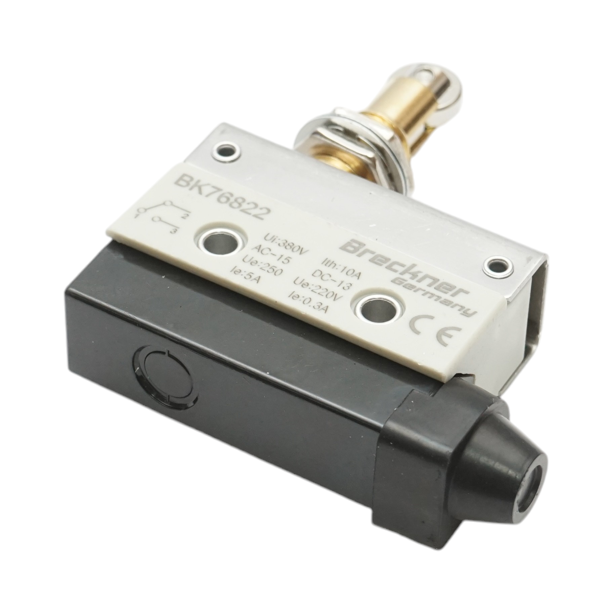 Intrerupator de limita cu cap metalic si rola orizontala 380V AC/250V DC Breckner Germany - imagine 5