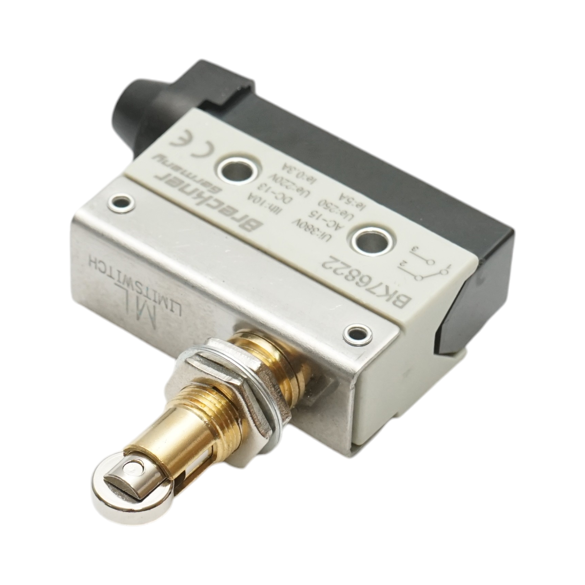 Intrerupator de limita cu cap metalic si rola orizontala 380V AC/250V DC Breckner Germany - imagine 4