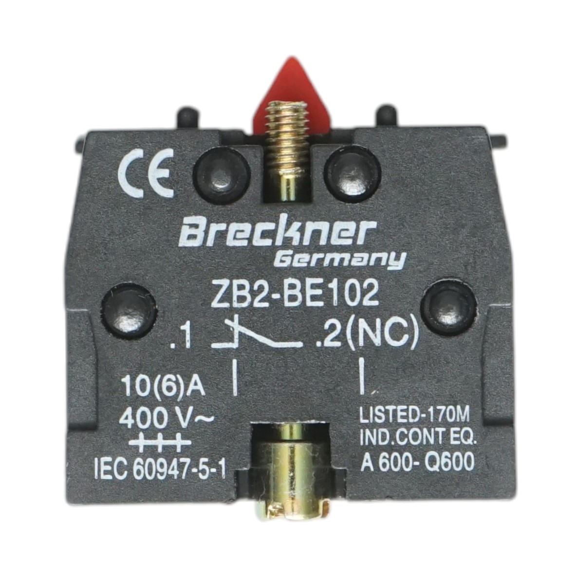 Bloc contact auxiliar 1NC, 400V/10A 22mm LAY5 Breckner Germany