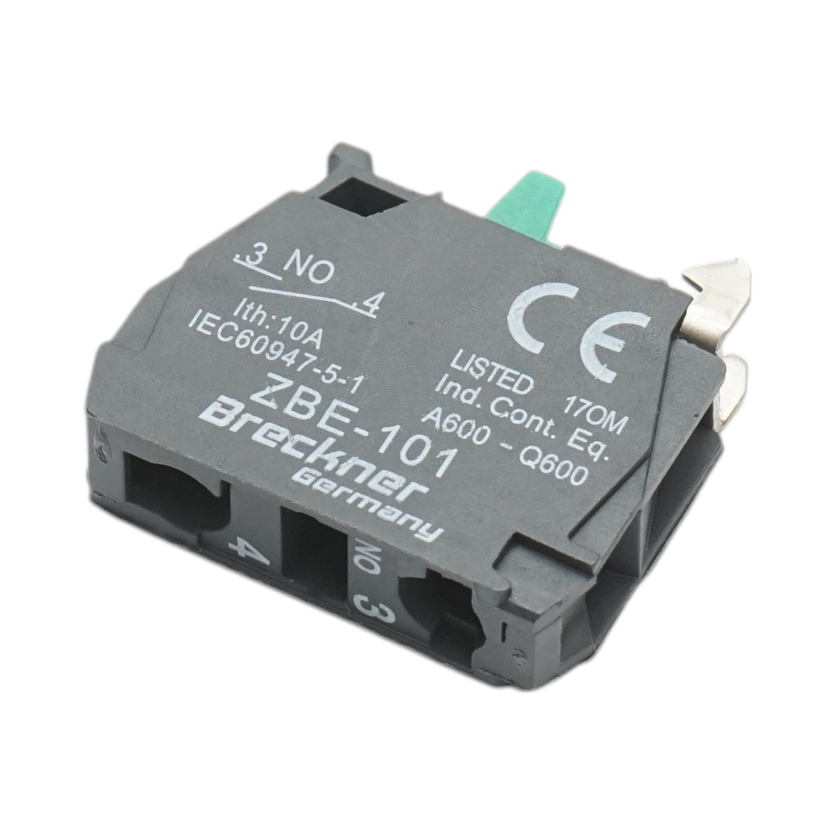 Bloc contact auxiliar 1NO, 24V/10A 22mm LAY5 Breckner Germany - imagine 2