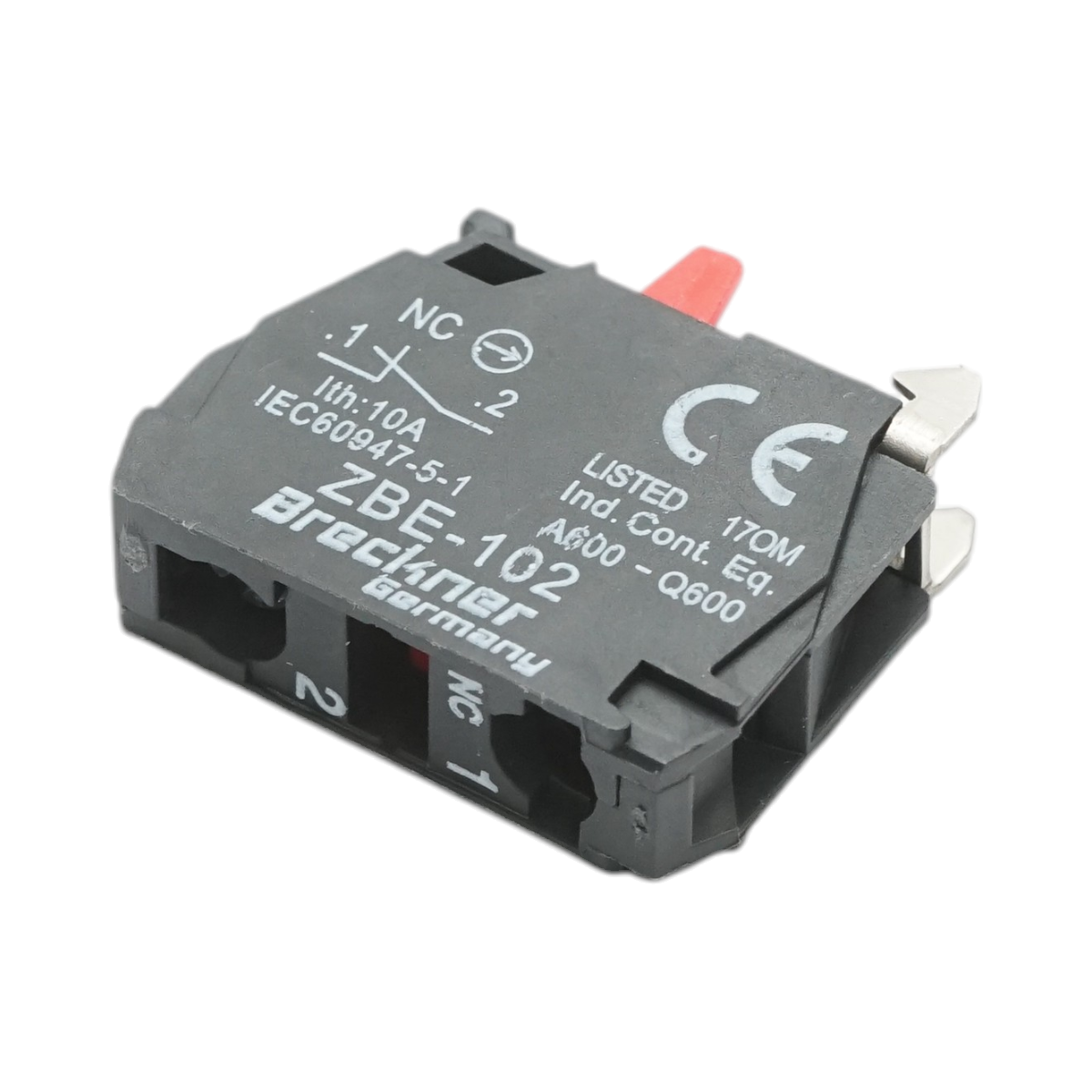 Bloc contact auxiliar 1NC, 24V/10A 22mm LAY5 Breckner Germany - imagine 2