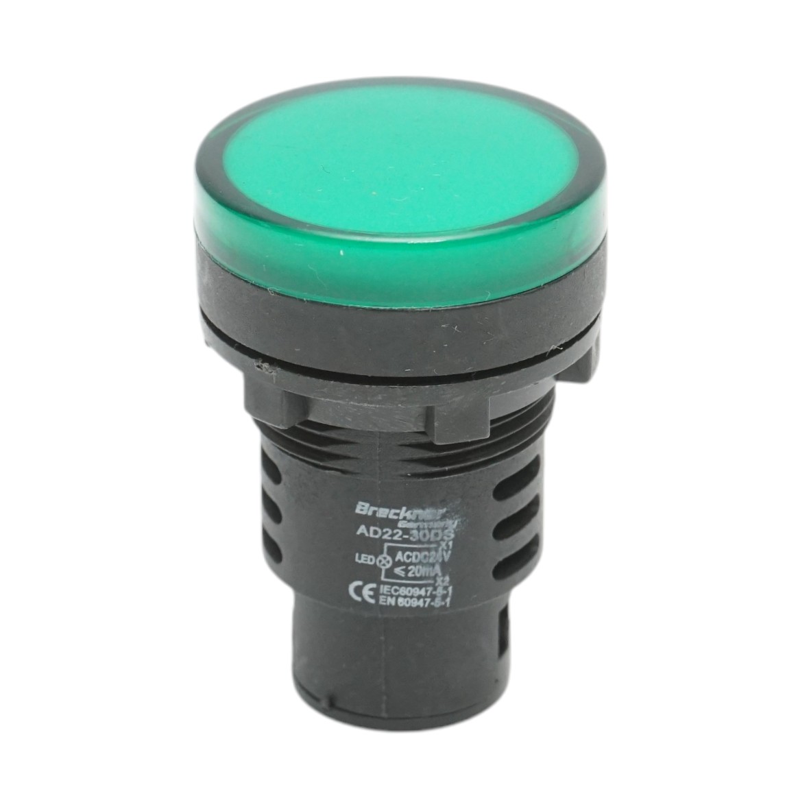 Indicator semnalizare LED verde 24V AC/DC 30mm Breckner Germany
