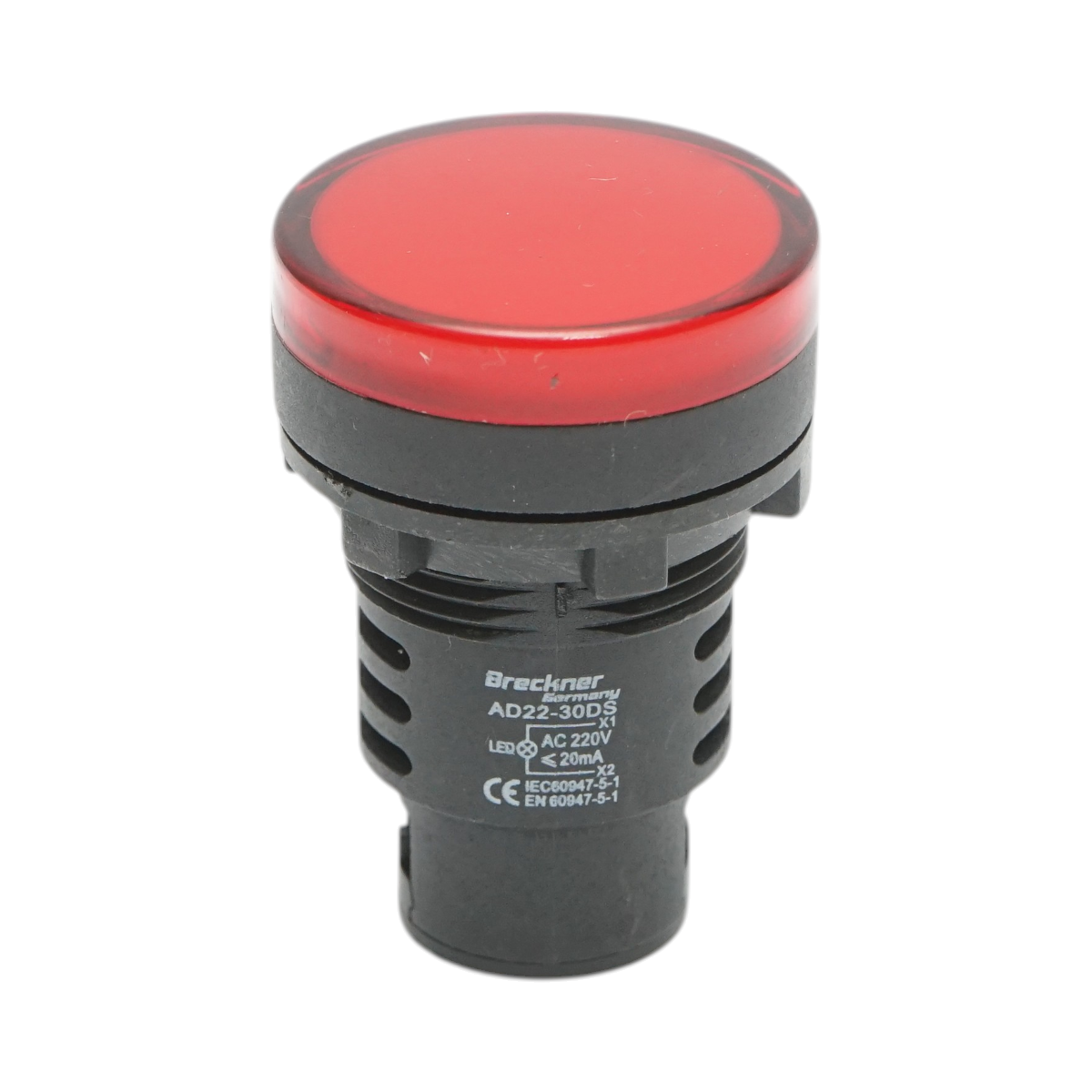 Indicator semnalizare LED rosu 220V AC 30mmBreckner Germany