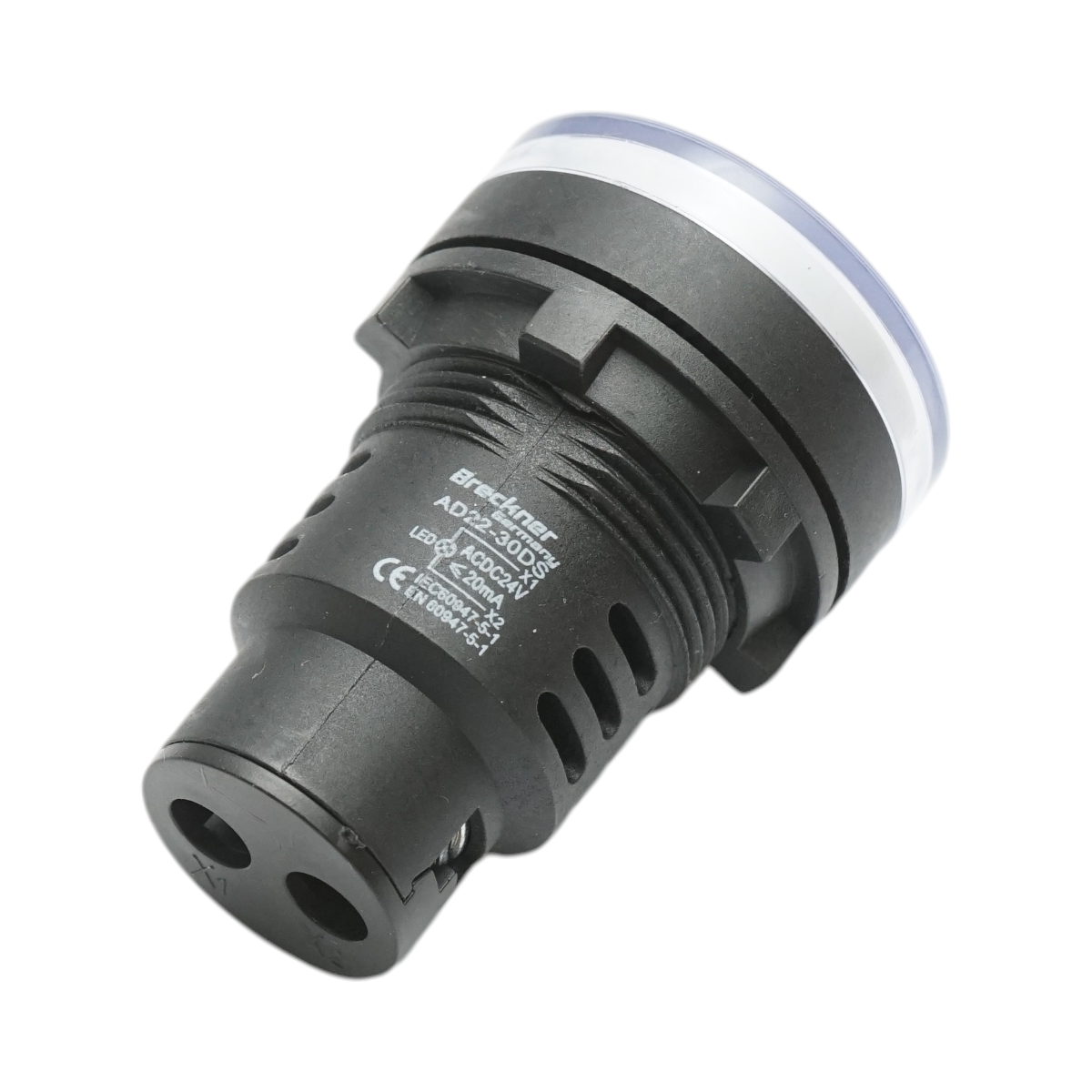 Indicator semnalizare LED alb 24V AC/DC 30mm Breckner Germany - imagine 3