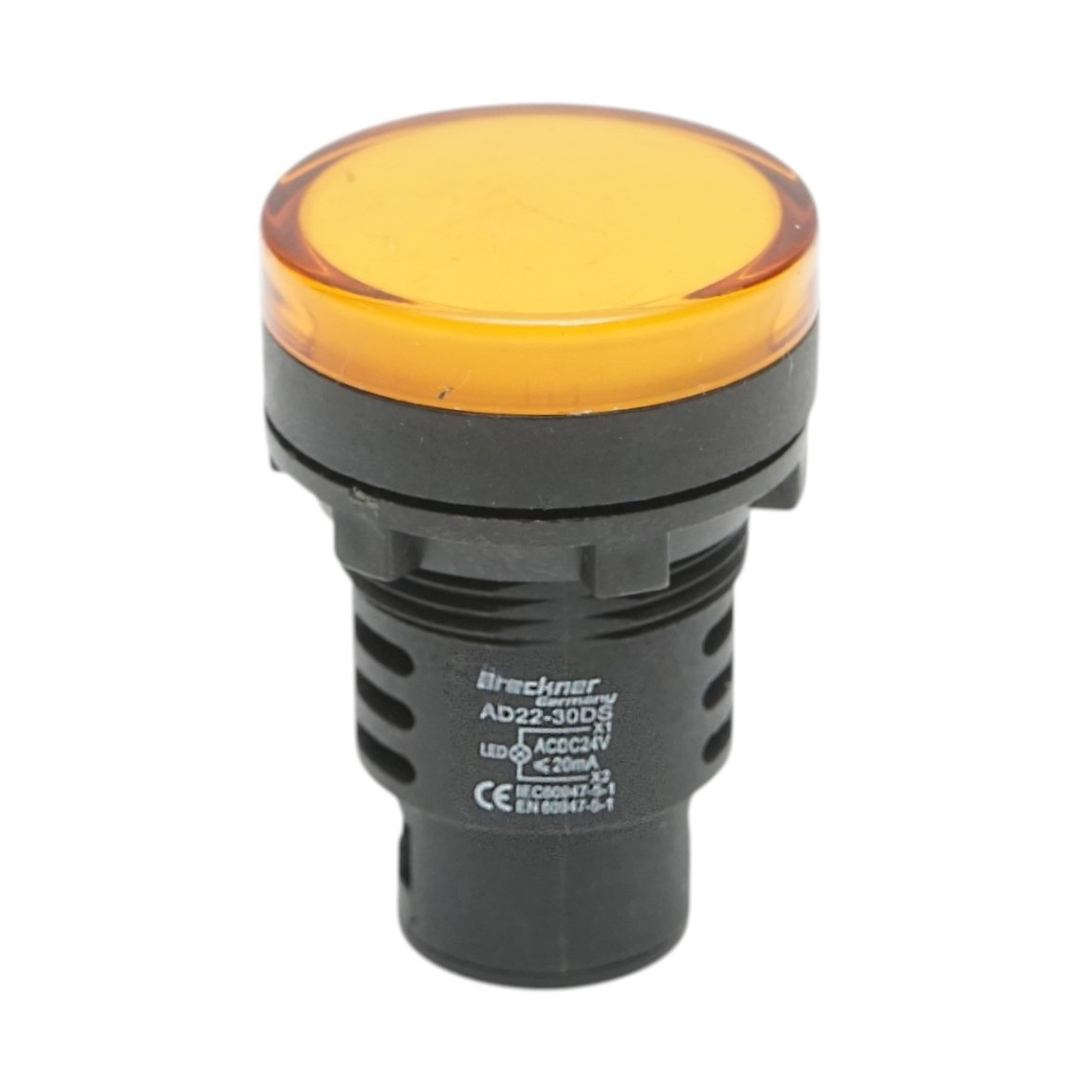 Indicator semnalizare LED galben 24V AC/DC 30mm Breckner Germany