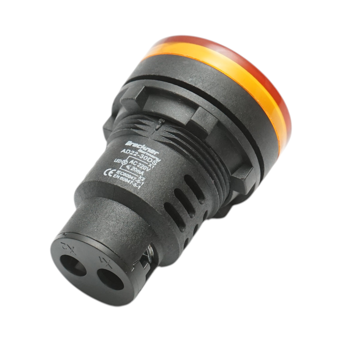 Indicator semnalizare LED galben 220V AC 30mm Breckner Germany - imagine 3