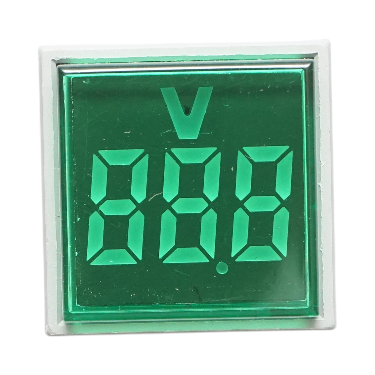 Indicator digital voltmetru LED verde 50-500V AC Ø 22mm Breckner Germany - imagine 2