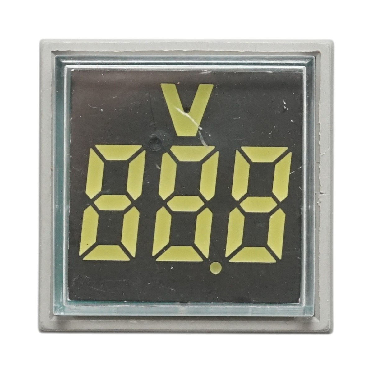 Indicator digital voltmetru LED alb 50-500V AC Ø 22mm Breckner Germany - imagine 2