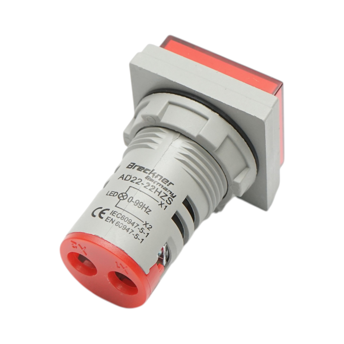 Indicator digital frecventa LED rosu 0-99Hz Ø 22mm Breckner Germany - imagine 3