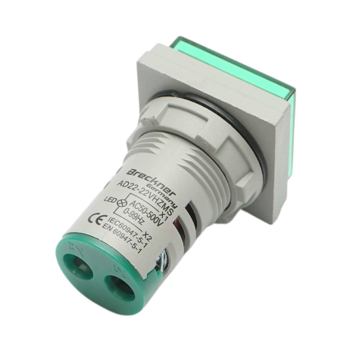 Indicator digital voltmetru si frecventa LED verde 0-99Hz/50-500V AC Ø 22mm Breckner Germany - imagine 3