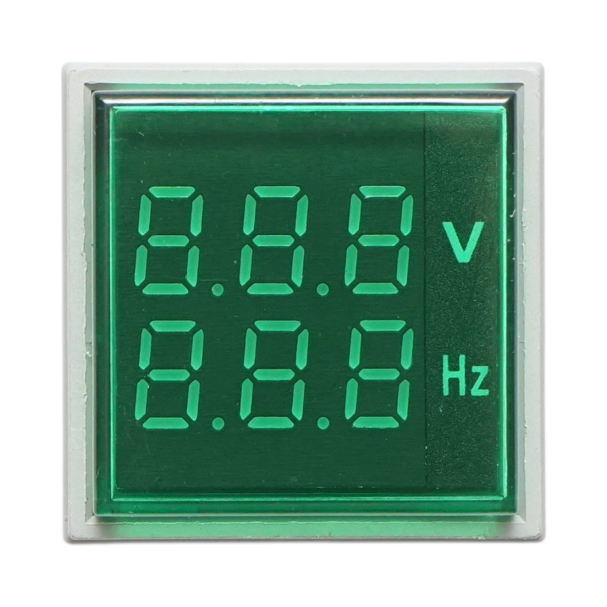 Indicator digital voltmetru si frecventa LED verde 0-99Hz/50-500V AC Ø 22mm Breckner Germany - imagine 2