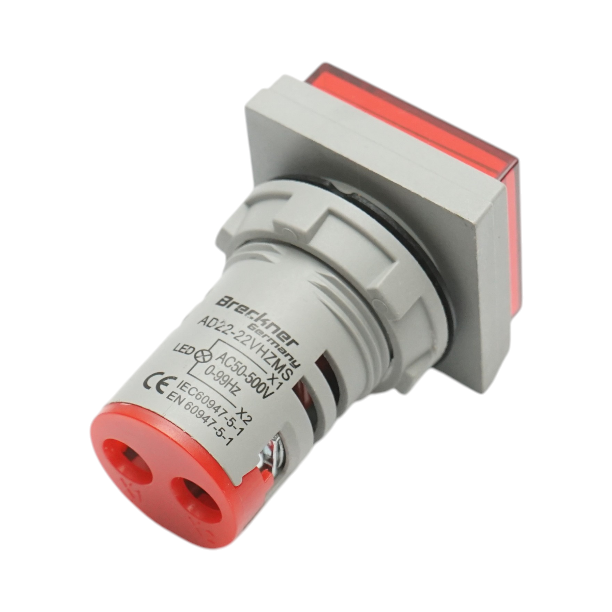 Indicator digital voltmetru si frecventa LED rosu 0-99Hz/50-500V AC Ø 22mm Breckner Germany - imagine 3