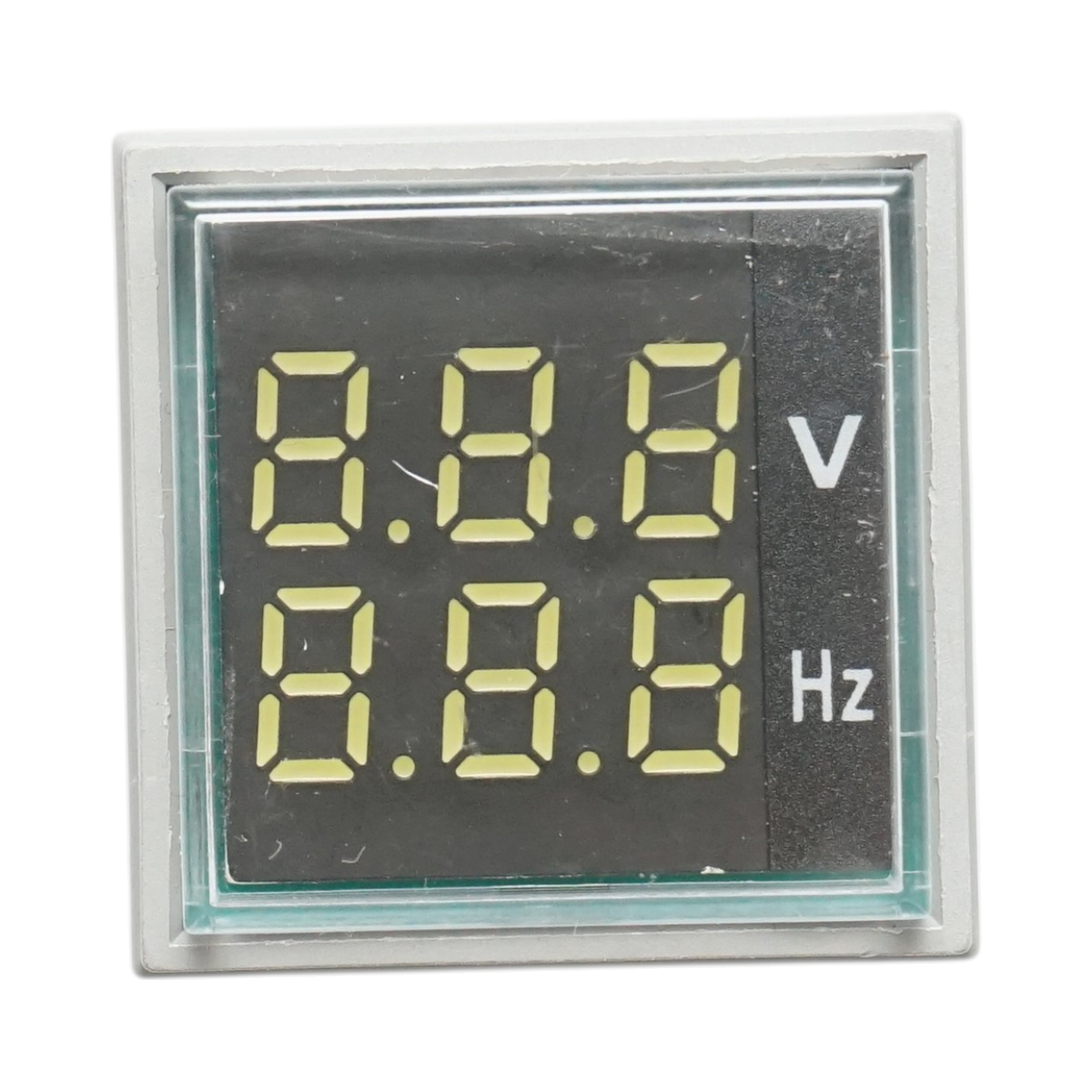 Indicator digital voltmetru si frecventa LED alb 0-99Hz/50-500V AC Ø 22mm Breckner Germany - imagine 2