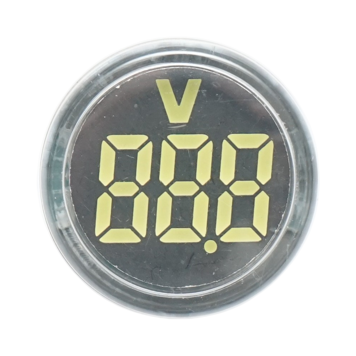 Indicator digital ampermetru LED alb 50-500V AC Ø 22mm Breckner Germany - imagine 2