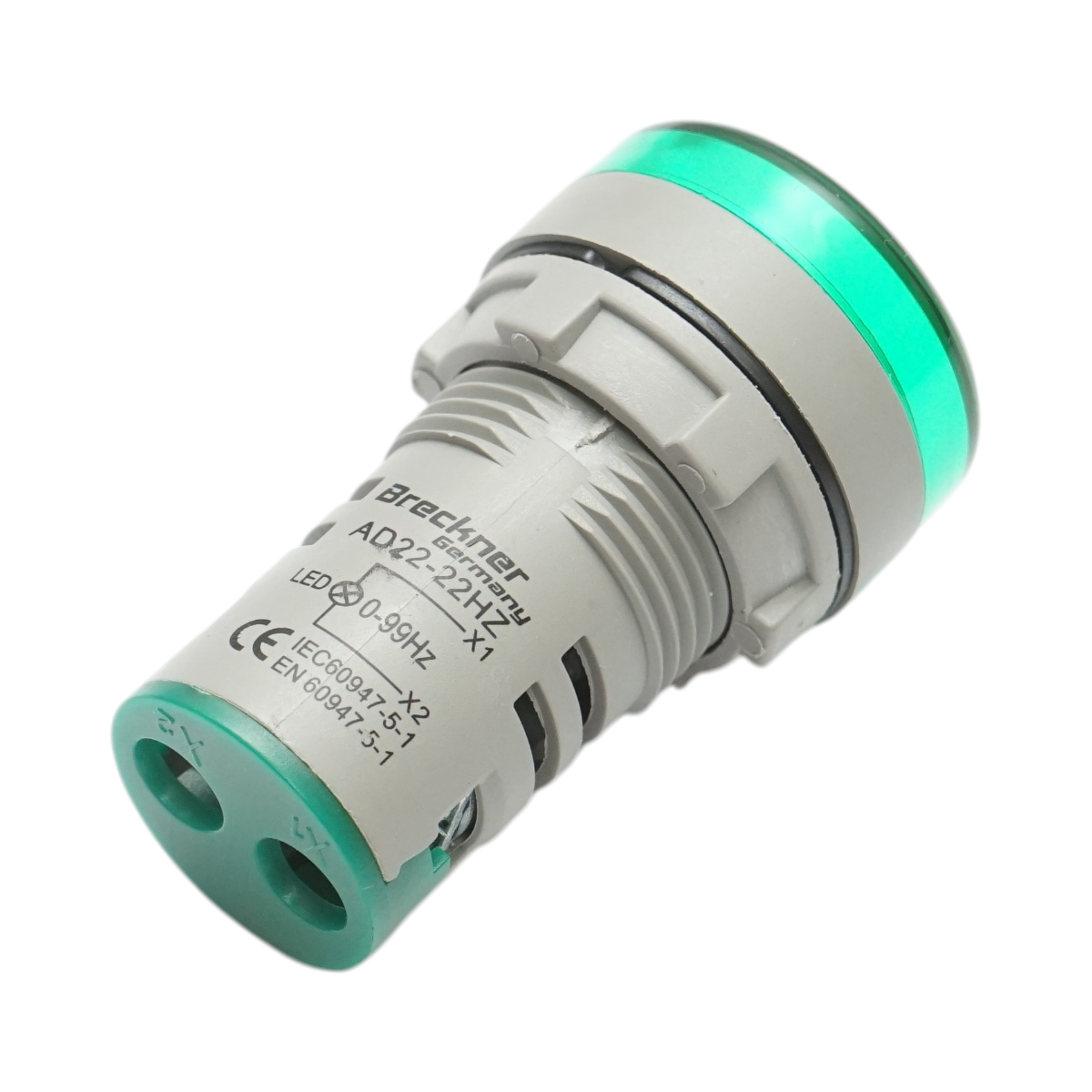 Indicator digital frecventa ampermetru LED verde 0-99Hz Ø 22mm Breckner Germany - imagine 3