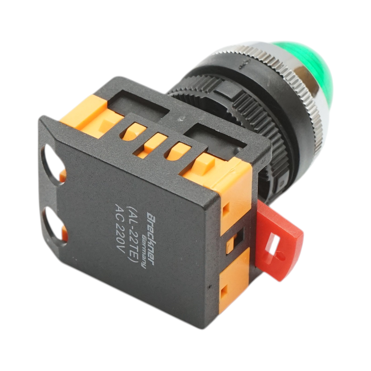 Lampa semnalizare LED verde 220V AC 22mm Breckner Germany - imagine 4