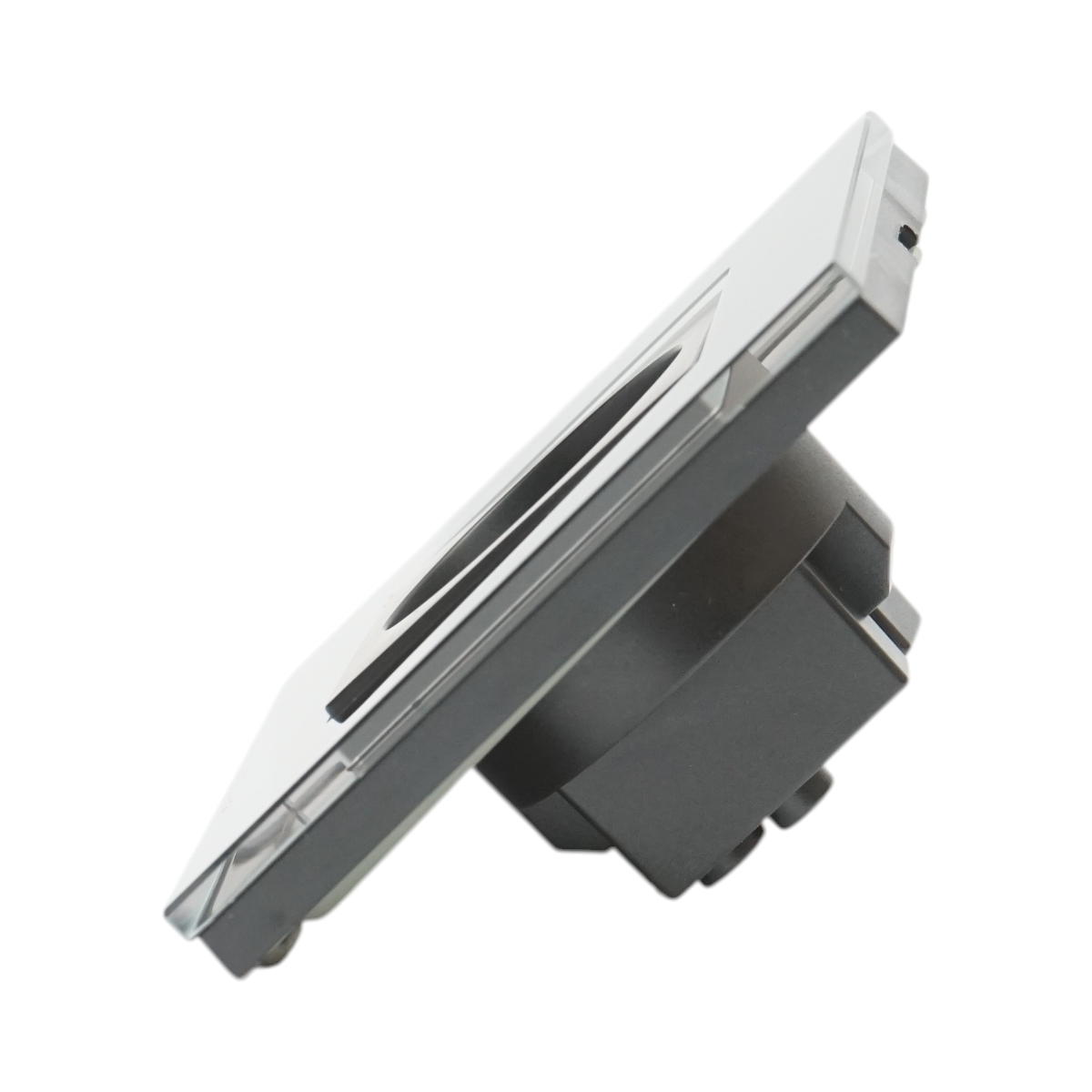 Priza schuko neagra 220V, 16A, rama sticla 86x86x34mm - imagine 3