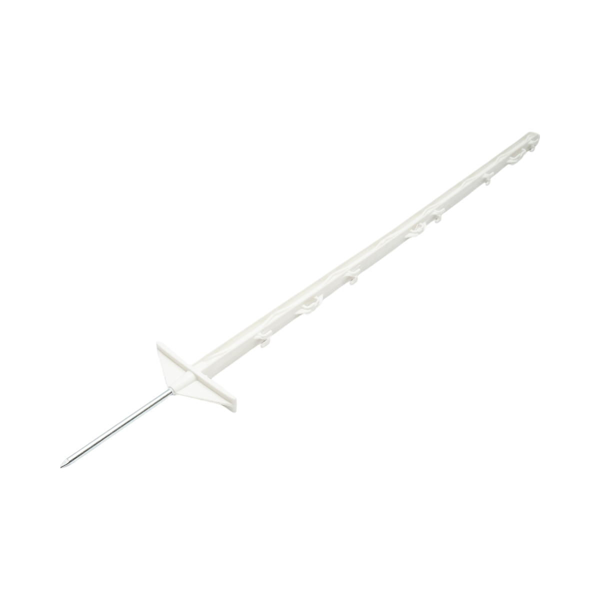 Stalp din plastic 1050mm alb pentru fir gard electric Breckner Germany - imagine 2