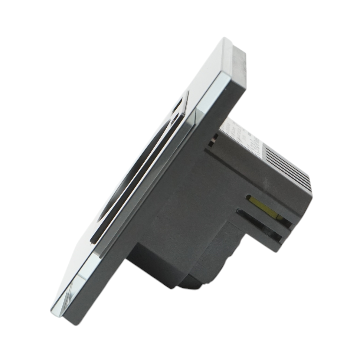 Priza schuko neagra 220V, 16A, 2xUSB A+C 20W incarcare rapida, rama sticla 86x86x34mm - imagine 3