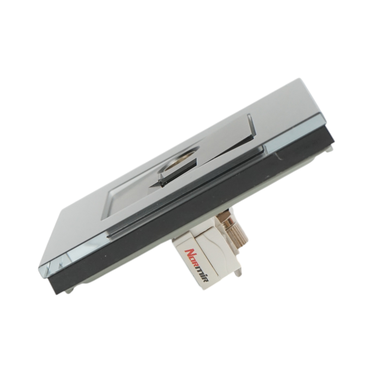 Priza TV + internet CAT5e RJ45, rama sticla neagra 86x86mm - imagine 3