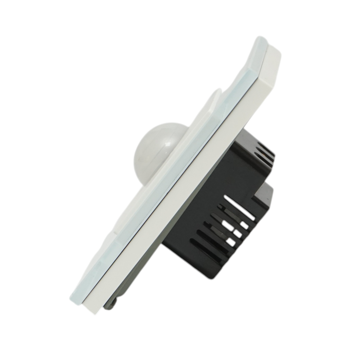 Intrerupator senzor miscare PIR alb 220V, rama sticla 86x86x34mm - imagine 3