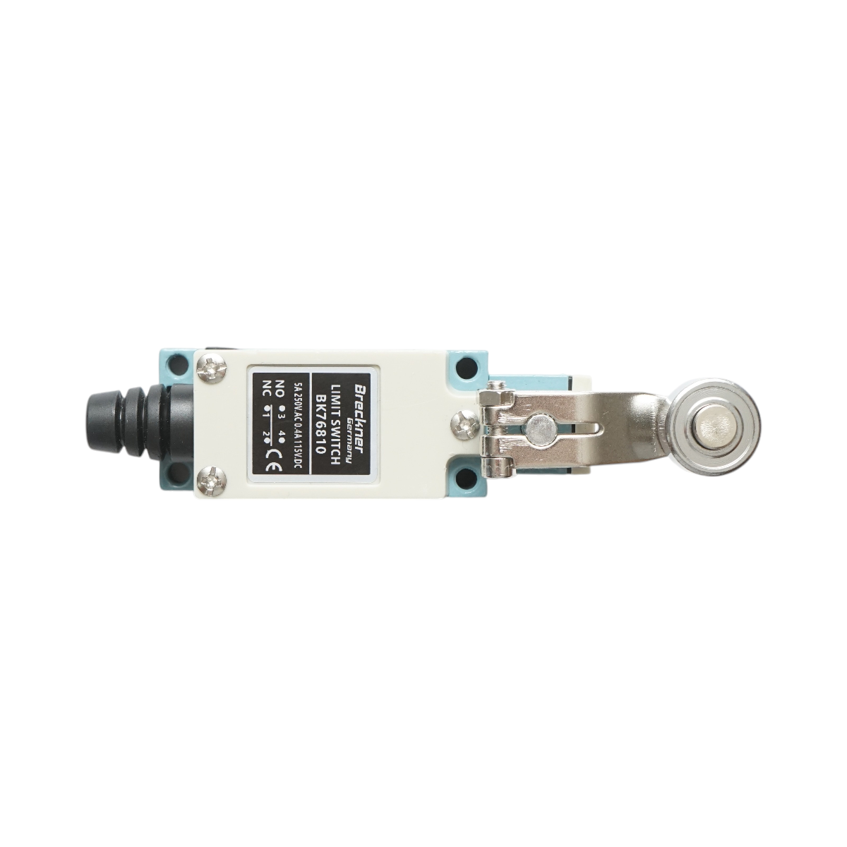 Intrerupator de limita cu brat reglabil si rola orizontala NO+NC 250V AC 5A/115V DC 0.4A Breckner Germany - imagine 2