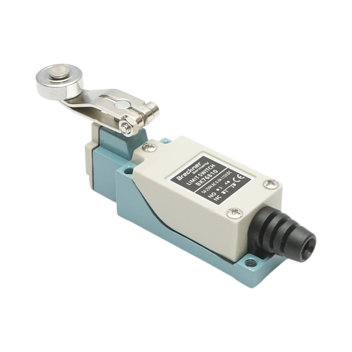 Intrerupator de limita cu brat reglabil si rola orizontala NO+NC 250V AC 5A/115V DC 0.4A Breckner Germany - imagine 3