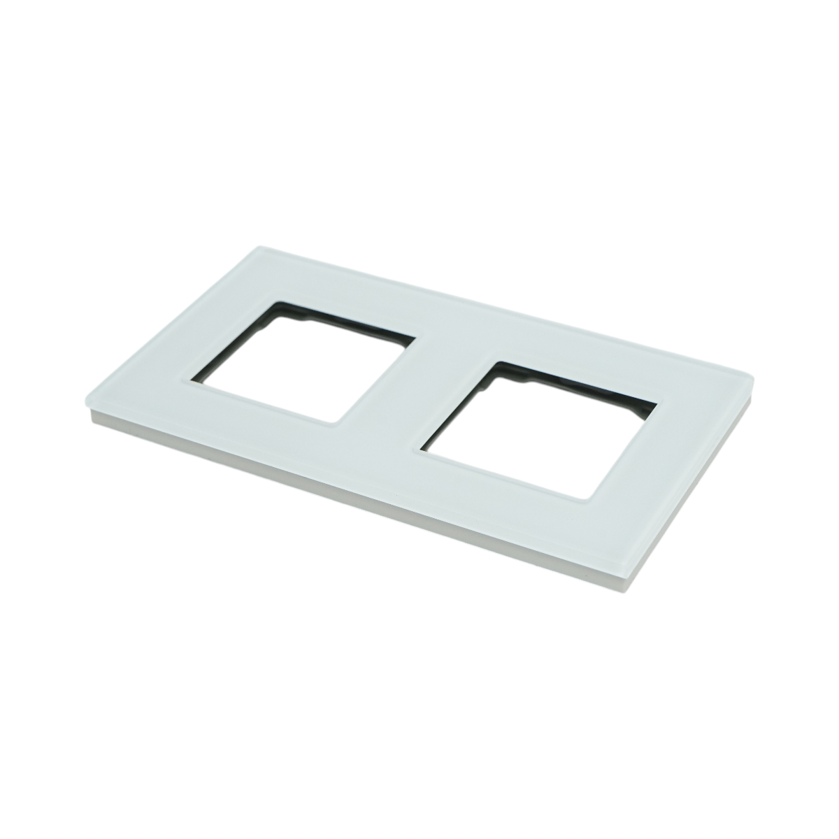 Rama dubla sticla alba priza si intrerupator 157x86mm - imagine 4