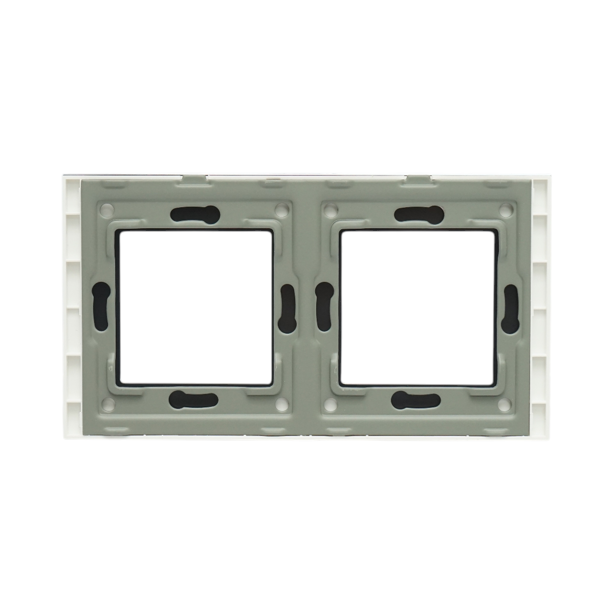 Rama dubla sticla alba priza si intrerupator 157x86mm - imagine 2