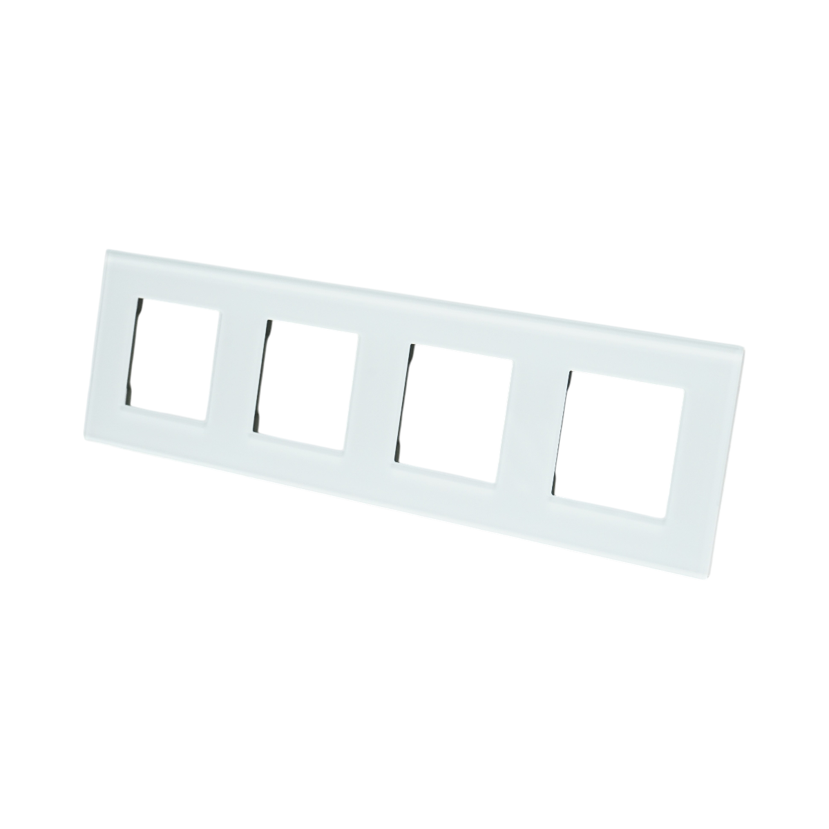 Rama cvadrupla sticla alba priza si intrerupator 299x86mm - imagine 3