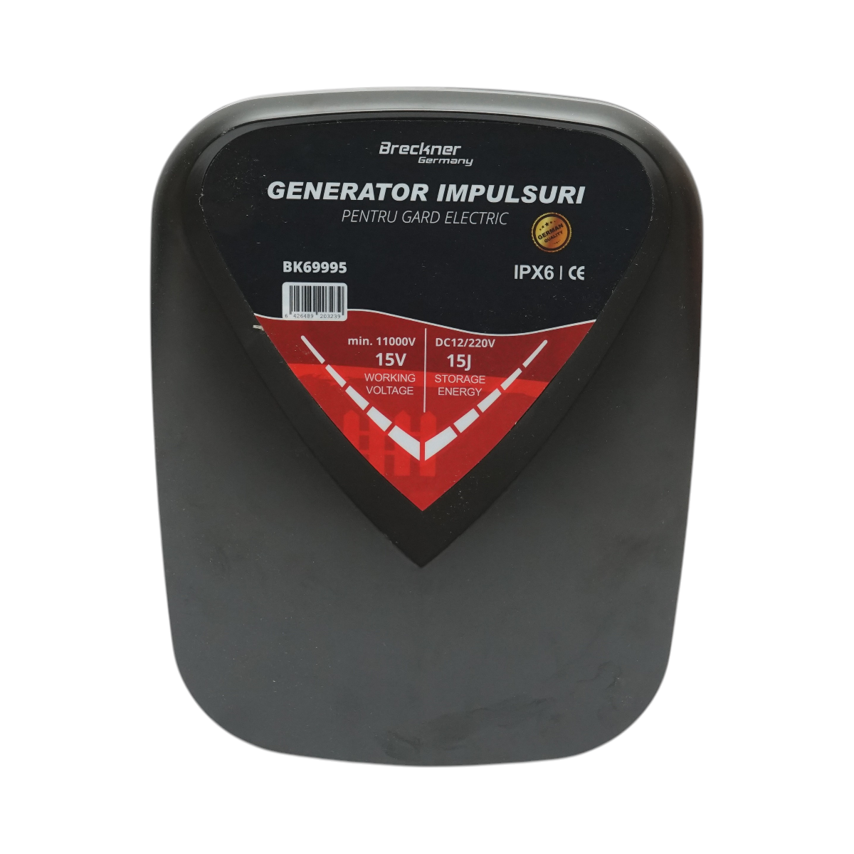 Aparat generator de impulsuri 15 Joule, 12V/220V, 100 km pentru gard electric IPX6 Breckner Germany - imagine 2