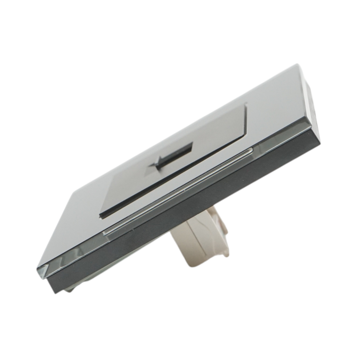 Priza internet CAT6 RJ45 neagra cu rama din sticla 86x86mm - imagine 3