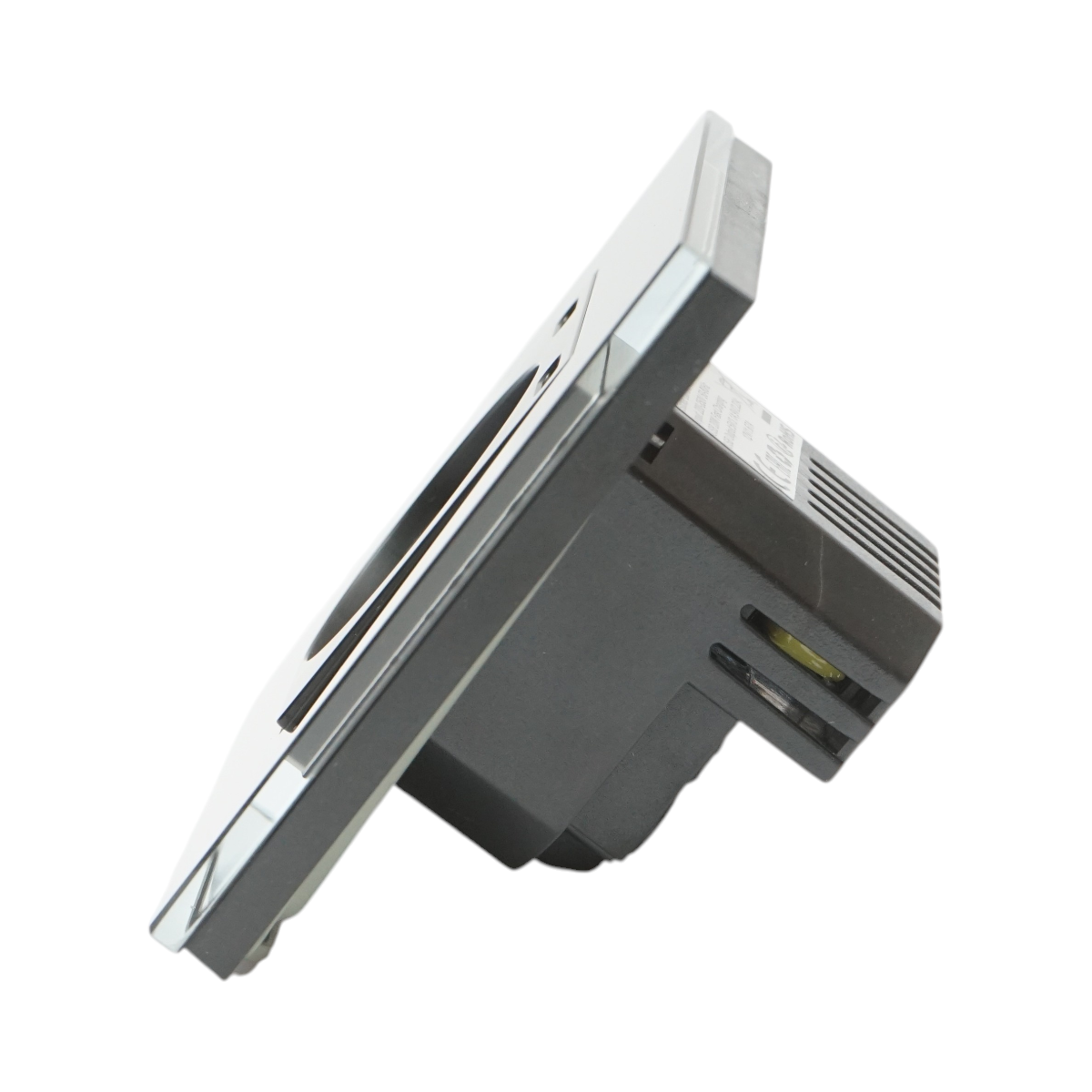 Priza schuko neagra 220V, 16A, 2xUSB-C 20W incarcare rapida, rama sticla 86x86x34mm - imagine 3