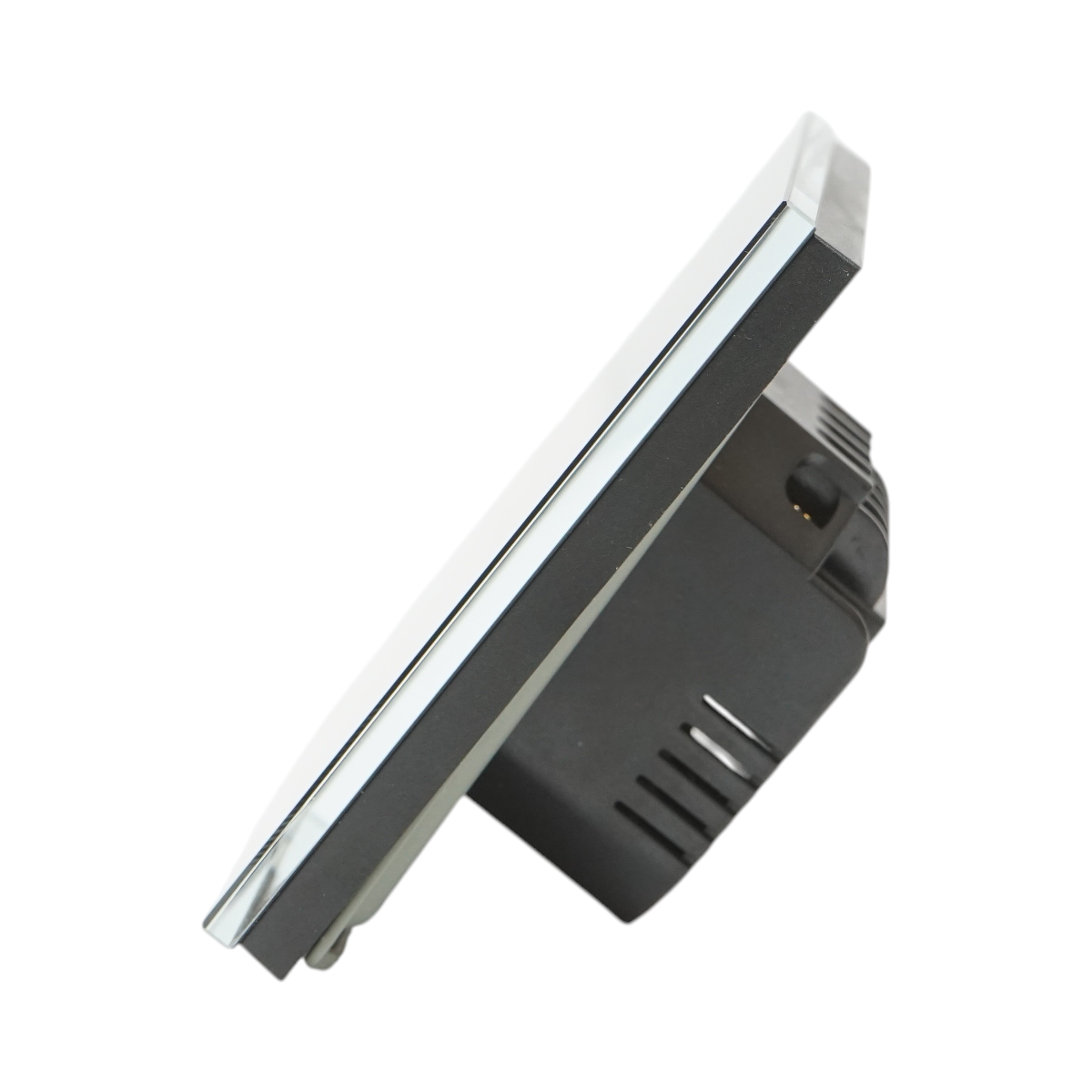 Intrerupator touch cap scara negru 220V, indicator luminos, rama sticla 86x86x34mm - imagine 3